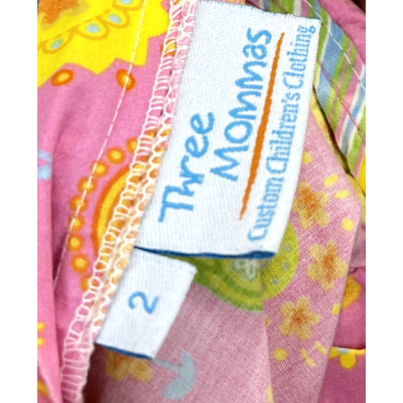 Three Mommas Floral Dress with Smocked Purse/Handbag Girl Toddler Sz 2 - Picture 3 of 4